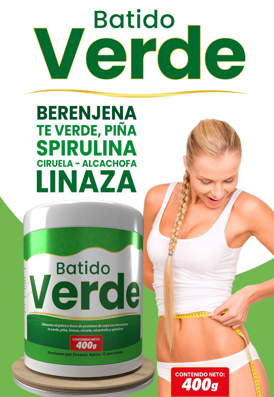 ¡Aprovecha nuestro 2x1 en Colágeno Hidrolizado y Batido Verde!🍃🍏