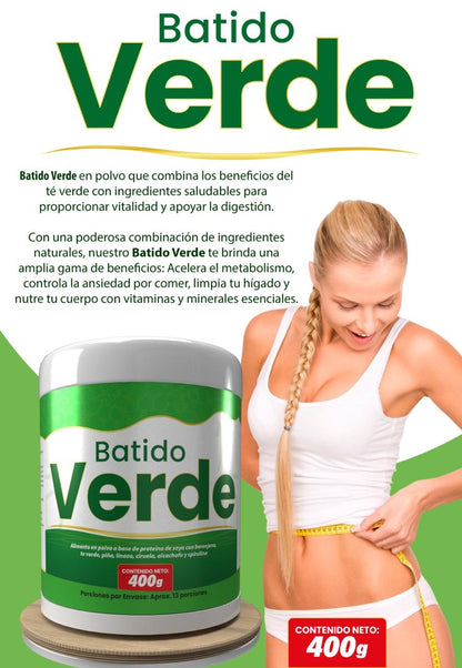 ¡Aprovecha nuestro 2x1 en Colágeno Hidrolizado y Batido Verde!🍃🍏